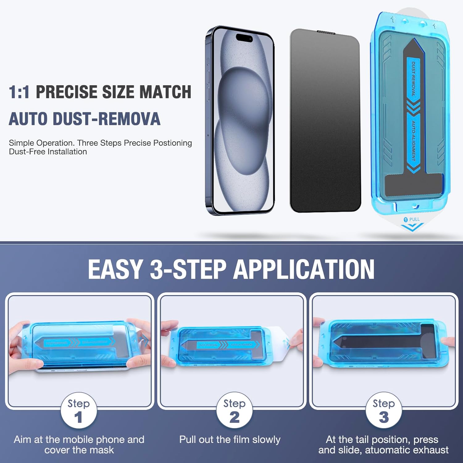 2-Pack Matte Privacy Screen Protector for iPhone 17 Pro Max 6.9-inch, 9H Tempered Glass, Full Coverage, Anti-Fingerprint, Auto Dust-Elimination, No Bubble, Easy Installation