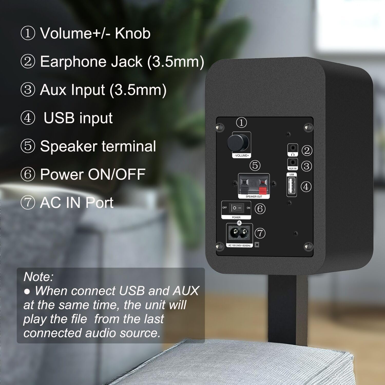 LONPOO Powered Bookshelf Speaker, Computer Speakers for Desktop and Laptop with 3" Alluminium Speaker,30 Watts RMS with Bluetooth,Aux,Sold As Pair