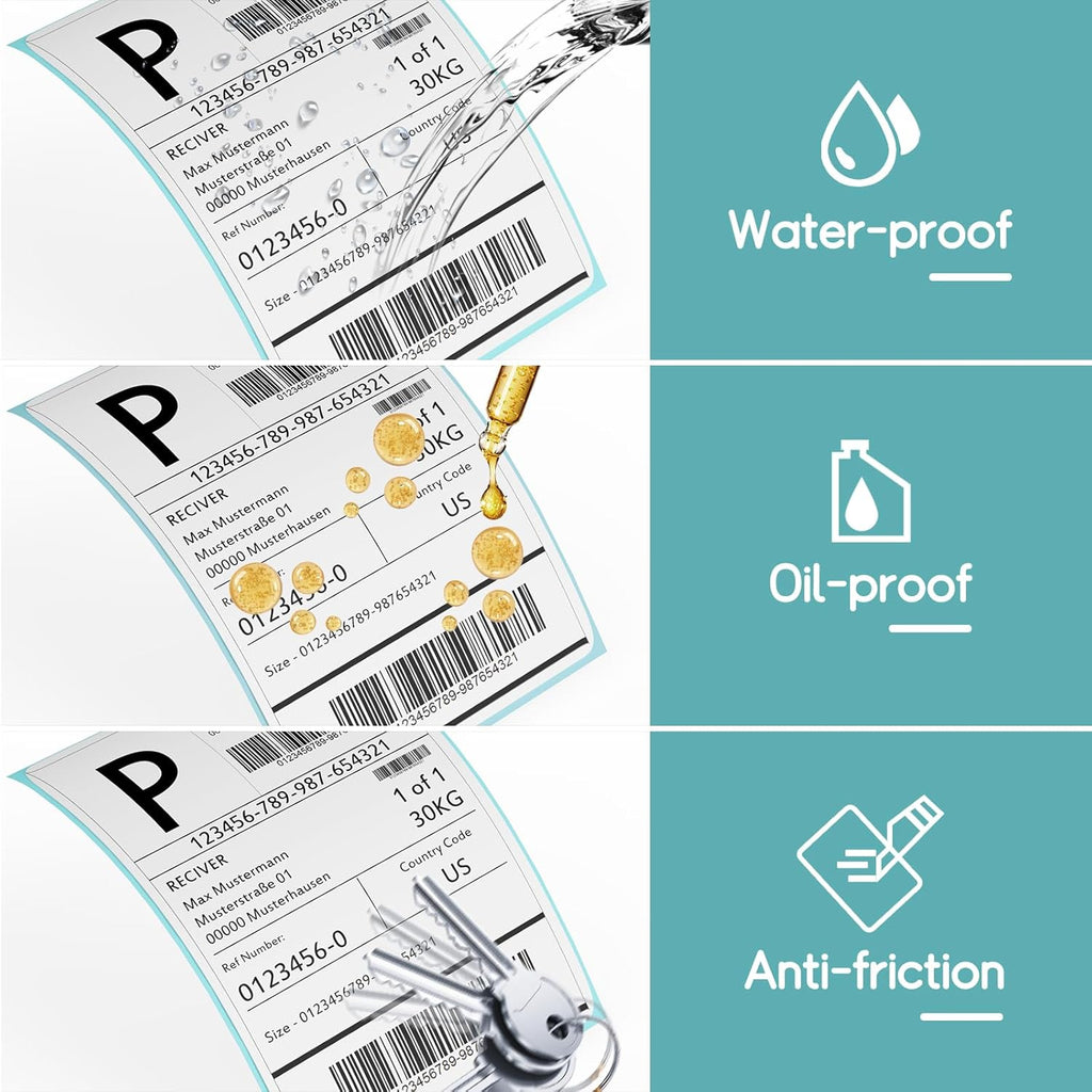 4”×6" Thermal Labels, FungLam 4”×6” Thermal Shipping Labels, Address Mailing Labels, Compatible with Rollo, Munbyn, Zebra,iDPRT Thermal Printers, 250 Labels/Roll