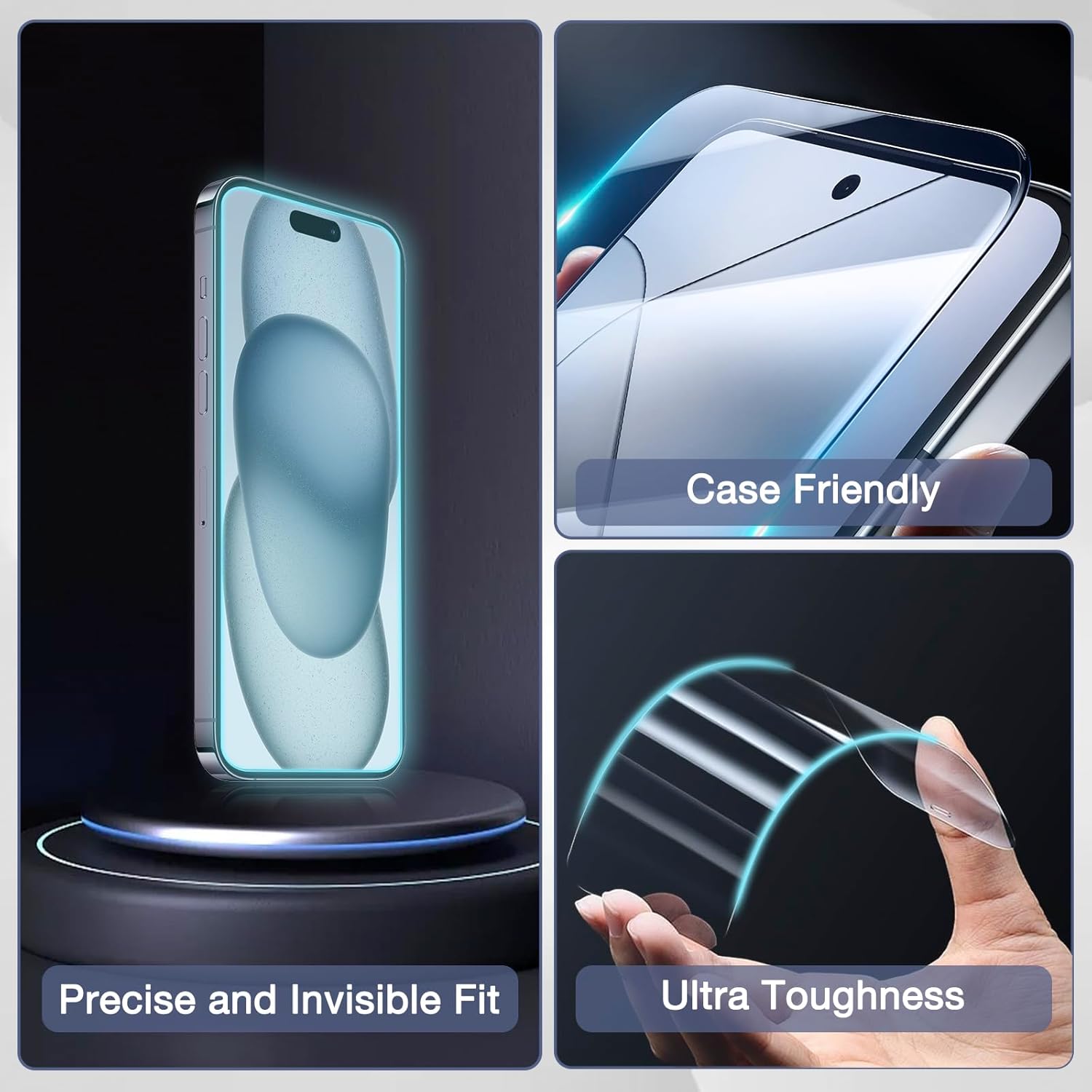 2-Pack Matte Privacy Screen Protector for iPhone 17 Pro Max 6.9-inch, 9H Tempered Glass, Full Coverage, Anti-Fingerprint, Auto Dust-Elimination, No Bubble, Easy Installation