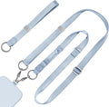 Phone Lanyard 2 in 1, Anti Theft Phone Strap Crossbody for Women Men, Adjustable Phone Wrist Strap with 2 Pack Tether Tabs