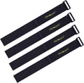 Extra Large 4 Pack 2 x 37 Inches Hook and Loop Strap, Reusable Fastening Cable Tie Down Straps by Wisdompro - Reusable, Durable Functional Cinch Cable Straps for Your Home, Office, Workspace
