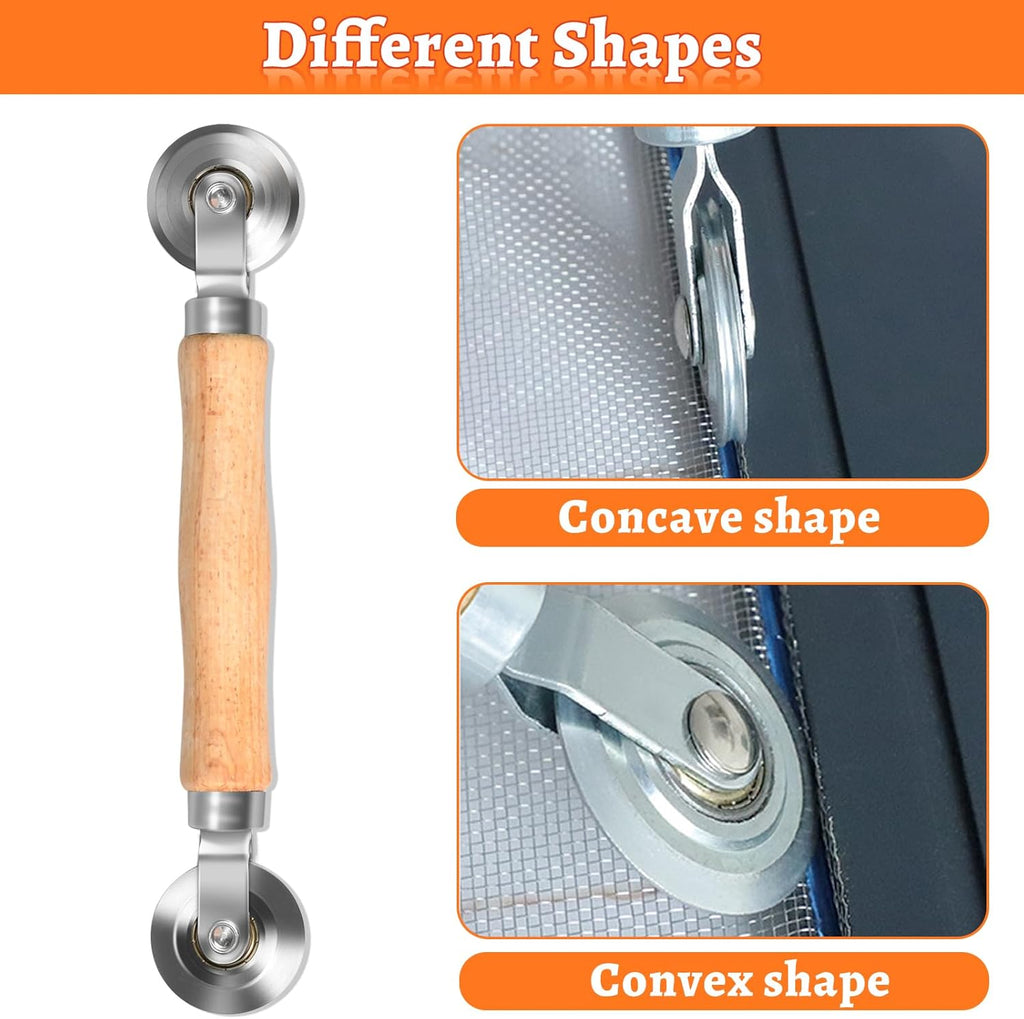 Screen Repair Tool,Window Roller,Spline Installer,3 in 1 Window Installation Tool,Screen Mouse Spline Roller for Installing & Replacing Window Patio Sliding Door(3 in 1)