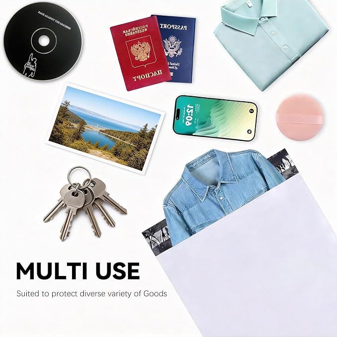 12"x15.5" Poly Mailers，White Shipping and Envelope Bags Pack of 7 - Image 5