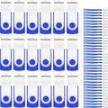 16GB Bulk Flash Drives 50 Pack EASTBULL USB Flash Drives Pack USB 2.0 Thumb Drives Bulk Swivel USB Drives Bulk with Strings (16GB-Blue)