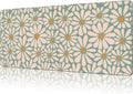 Mouse Pad Large Boho with Daisy Flowers Non-Slip Gaming Desk Mat with Stitched Edge Laptop Keyboard Desk Pad for Work Home Gaming (35.4 x 15.7 Inches)