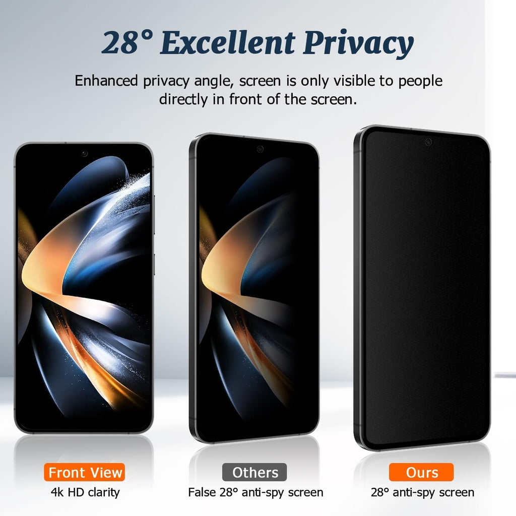 2 Pack Matte Privacy Screen Protector for Samsung Galaxy S24/S25,9H Tempered Glass,Anti-Glare,Anti-Spy,Anti-Scratch, Smooth and Responsive Absolute Fingerprint Compatibility Touch Screen HD Clear