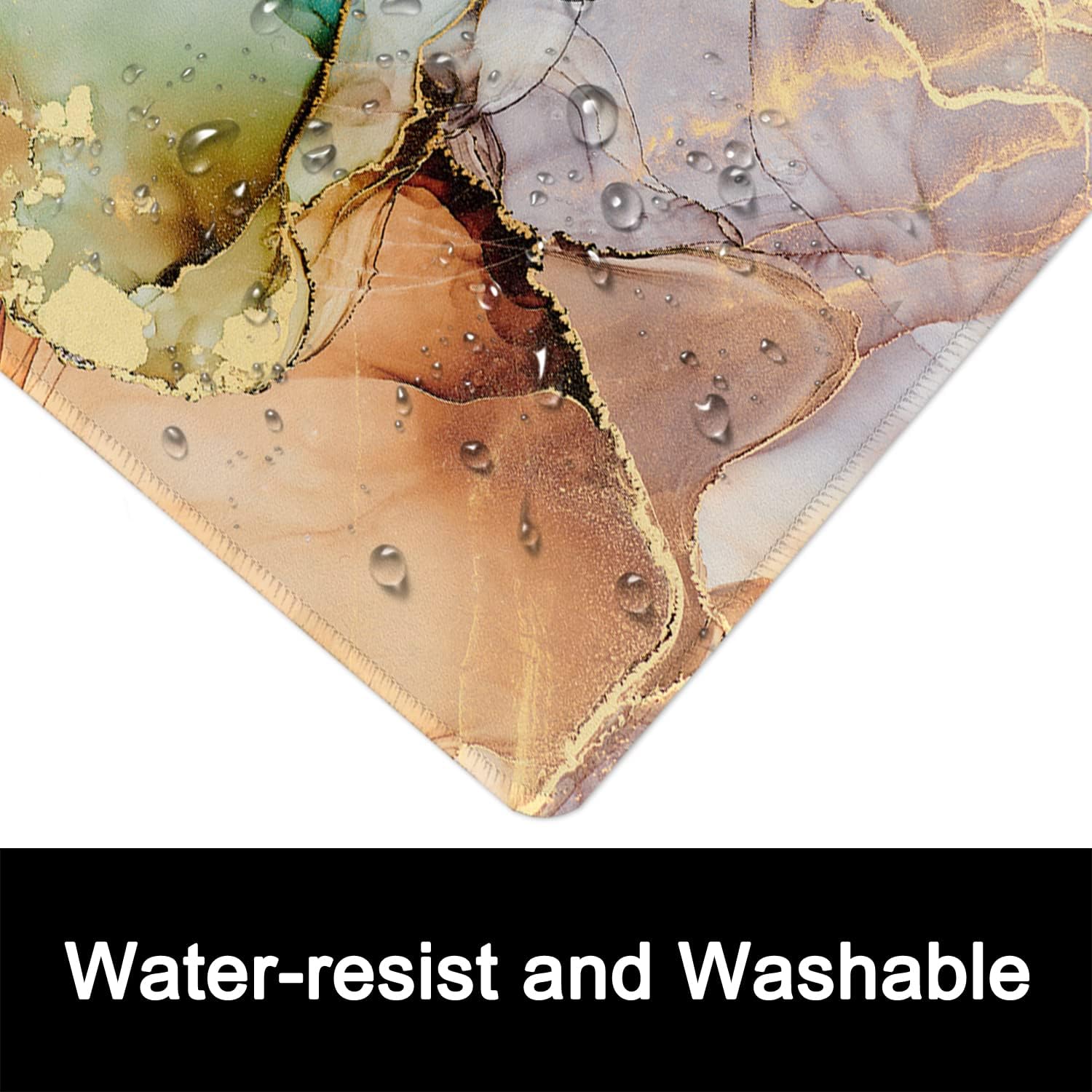 ITNRSIIET Mouse Pad with Stitched Edge Premium Textured Smooth Precise Operation Waterproof Washable Non-Slip Rubber Base Desktop Protection Mat, 10.2×8.3×0.12 inches, Abstract Texture