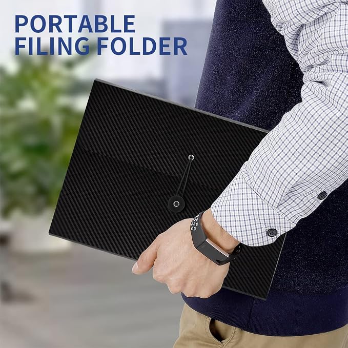 2Pcs Expanding File Folder, 13 Pockets Accordion File Holder Organizer - Image 7