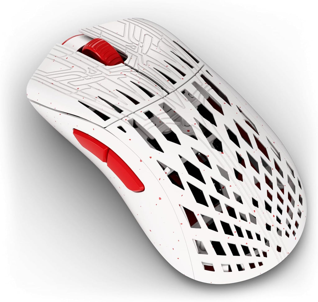PWNAGE Stormbreaker Carbon Fiber MAX CF Wireless Gaming Mouse 8kHz - 45grams Ultralight Esports Pro Gamer Flawless Professional PAW3950 Optical Sensor 36k DPI - 8000Hz - Large Ergo -Frost Fire