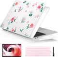 Batianda Case for M1 MacBook Air 13 Inch Model A2337 A2179 A1932 2021 2020 2019 Release,Lovely Floral Design Matte Hard Shell with Keyboard Cover & Screen Protector, Peach Rose