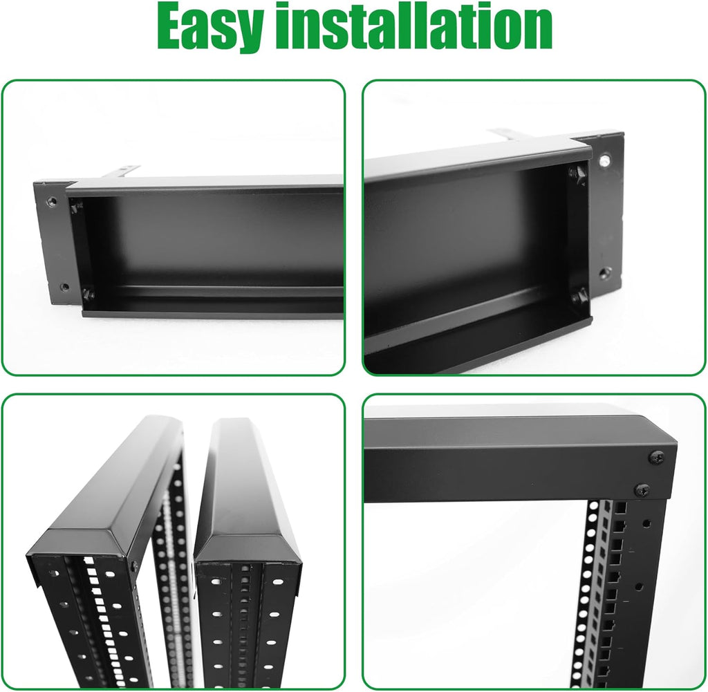 27U Server Rack/4-Post 19in Network Rack/Open Frame Rack with Wheels, Heavy-Duty Frame Cabinet/Adjustable Depth 15.75-13.75in GLOBALRACK(4POST-600-27U)