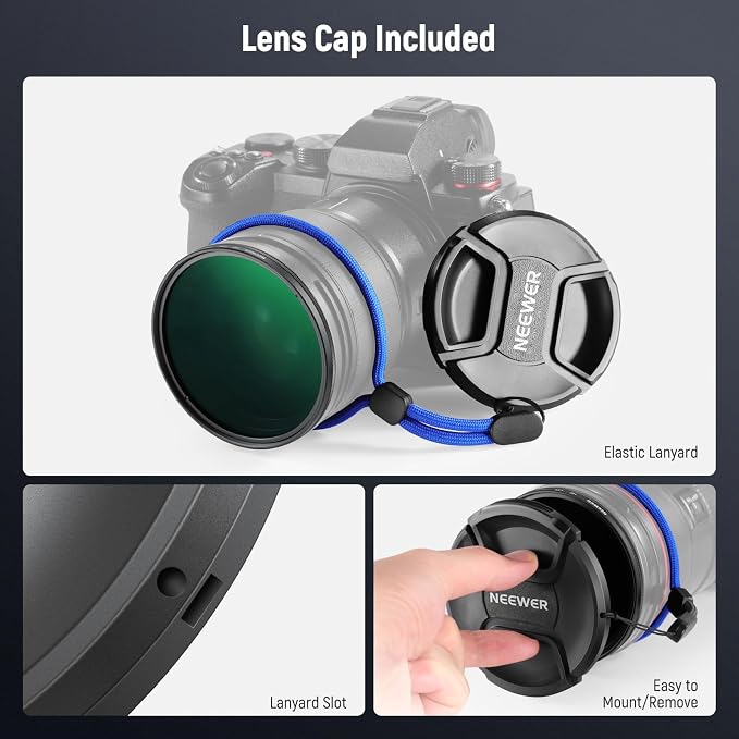 NEEWER 58mm CPL Filter with Lens Cap, Ultra Thin Circular Polarizing Filter - Image 7