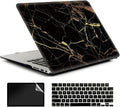 Black Gold Marble Laptop Cover Compatible with MacBook Air 13/13.3 Inch Case 2017 2016 2015 2014 2013 2012 2011 2010 A1466/A1369, AMCJJ Plastic Hard Shell Case & Keyboard Cover &Screen Protector