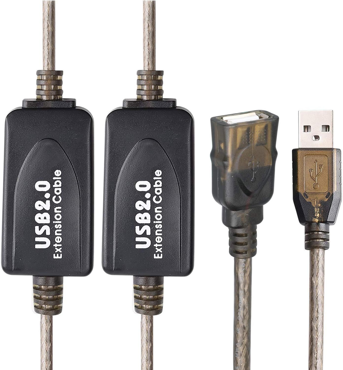 LDKCOK USB 2.0 Type A Male to A Female Active Repeater Extension Cable 75ft, High Speed 480 Mbps
