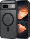 Magnetic for Google Pixel 8a Case, [Military Grade Drop Protection] [Compatible with MagSafe] Shockproof Slim Translucent Matte Anti-Slip for Women Girls Men Case, Black
