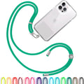 Cell Phone Lanyard [Green] - Comfortable Universal Smartphone Lanyard - Easy to Use Neck Phone Holder [Clear Patch] - Adjustable Length Phone Strap Crossbody - Fits All Mobile Phones