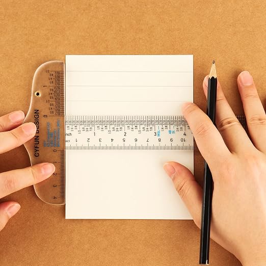 8PCS 6 Inches/15cm Acrylic Clear T-Square Ruler, Inches and Metric, T Square - Image 6