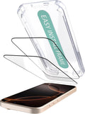 Smartish iPhone 16 Pro Max Screen Protector - 2-Pack Tempered Glass Screen Protectors - Tuff Sheet - 9H Easy Install Frame [Scratch Resistant] Case-Friendly- Dynamic Island for Apple iPhone 16 Pro Max