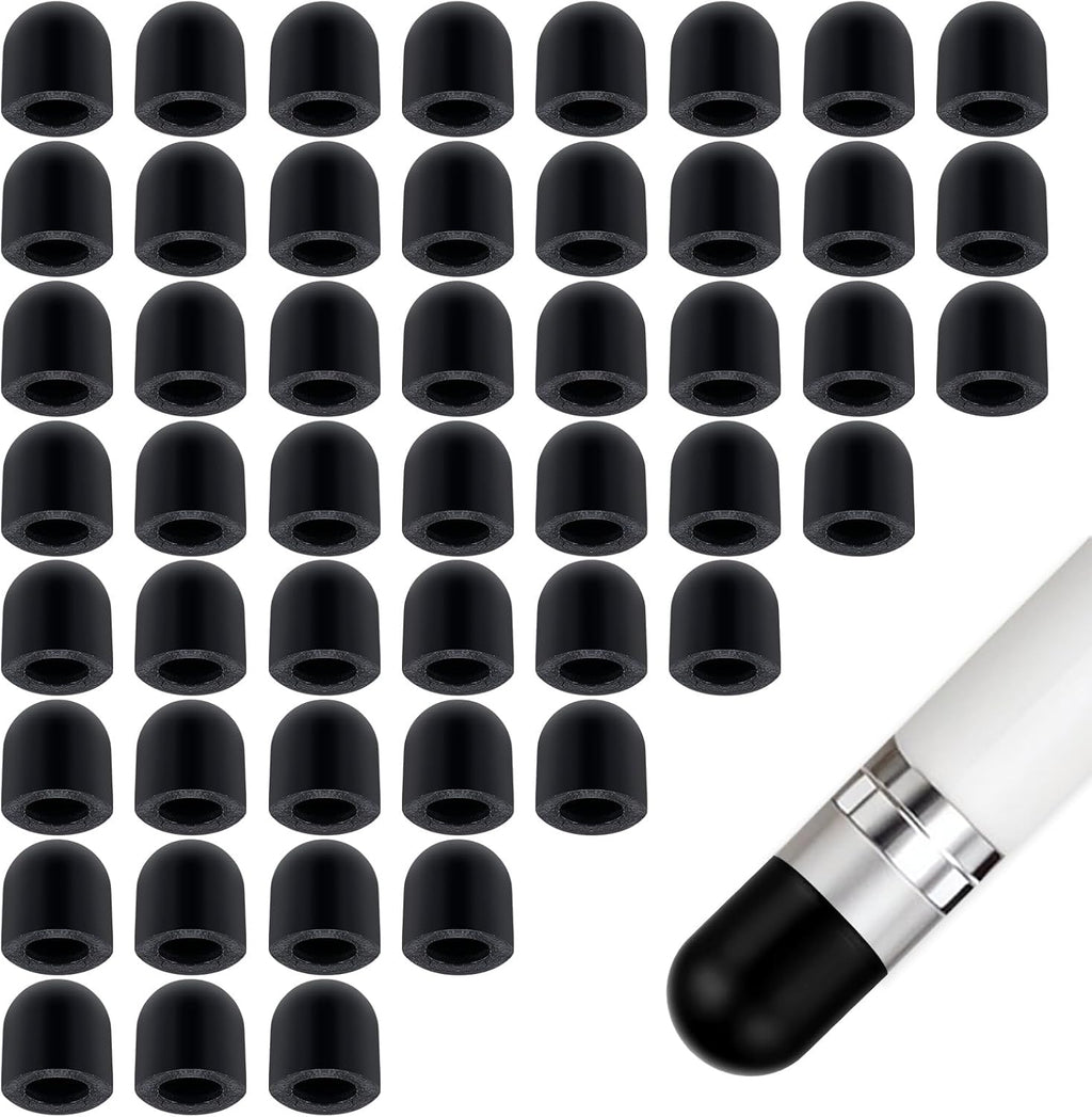 50Pcs Replacement Nibs for Touch Screen Pen, Rubber Tips for Stylus Pens, Soft, No Scratches, Sensitivity and Precision, Universal Stylus Ends (0.24inch/6mm)