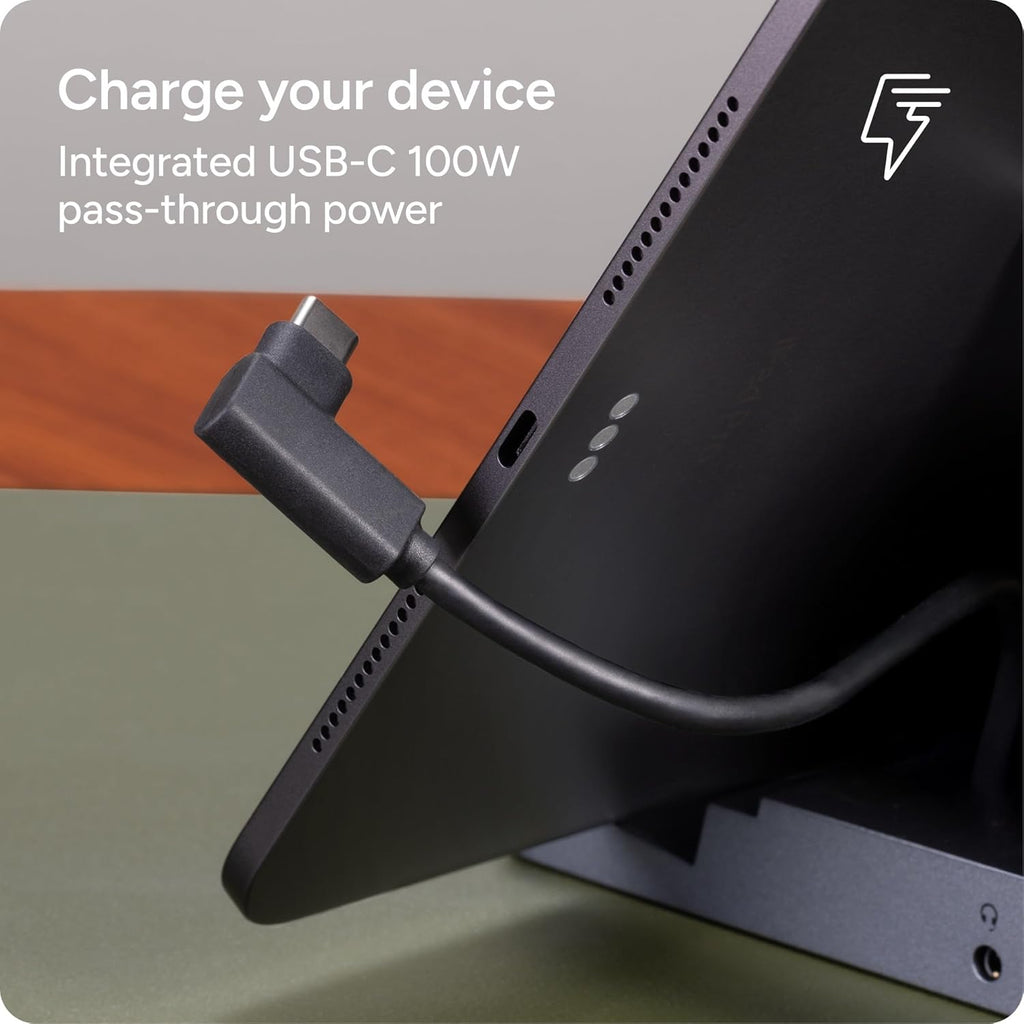 ZAGG 6-Port Media Hub – for iPad, Chromebook, Android & More – HDMI 4K 60Hz, USB-C PD 100W, USB-A 3.2 10Gbps, SD & MicroSD Card Readers, Audio Jack – Compact & Durable w/Media Buttons