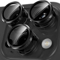 YWXTW Camera Lens Protector for iPhone 15 Pro/iPhone 15 Pro Max, [1 Step Installation Tray] Tempered Glass Screen Protector Metal Individual Camera Cover Accessories Case Friendly (Black Titanium)