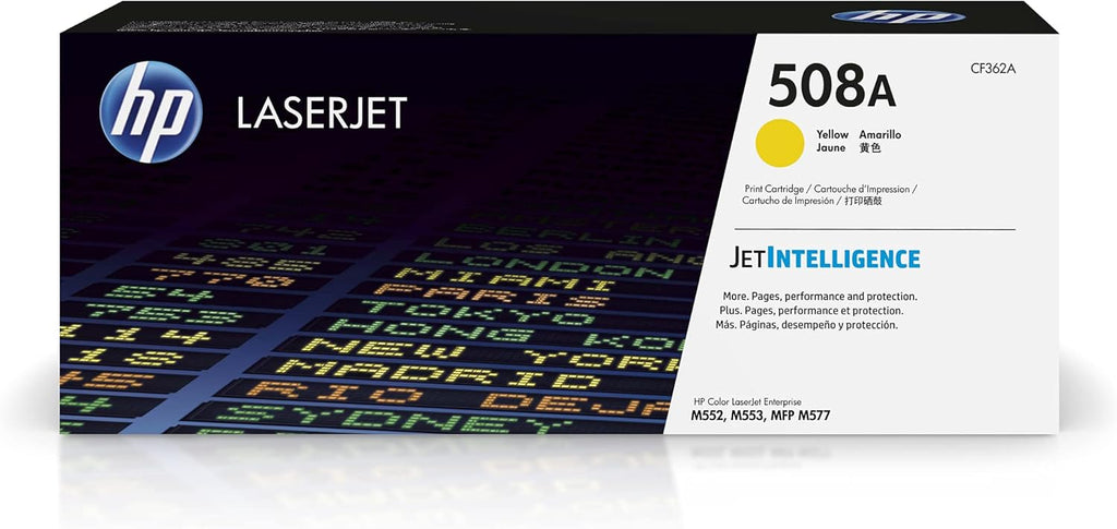 HP 508A Yellow Toner Cartridge | Works with HP Color LaserJet Enterprise M552, M553, HP Color LaserJet Enterprise MFP M577 Series | CF362A