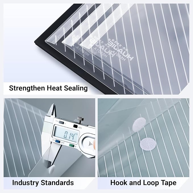 100 Pack, Plastic Envelopes – Transparent Waterproof Reusable File Folders - Image 3