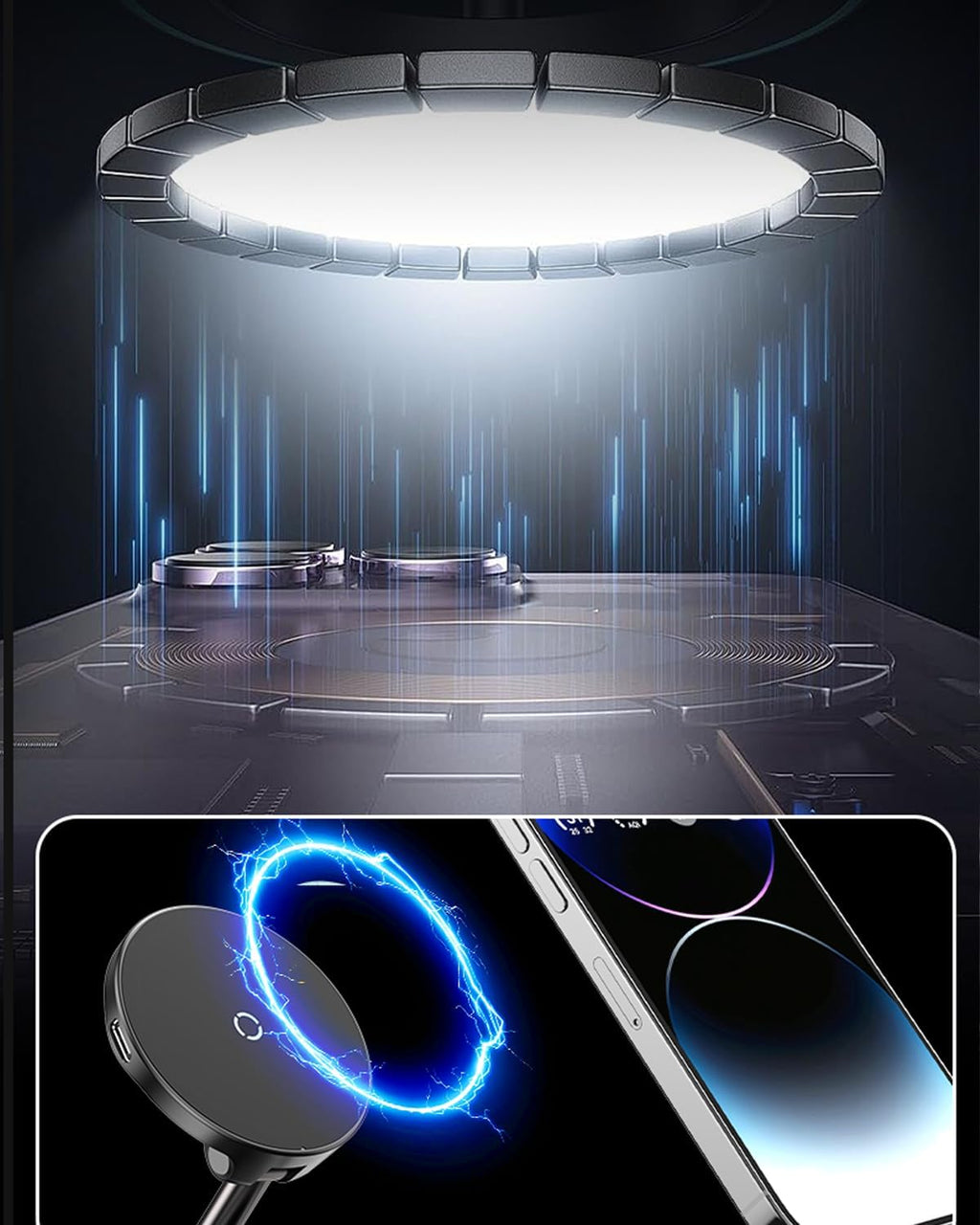 Spinning Vacuum Magnetic Phone Holder 15W Fast Wireless Charger for All Smartphones & All Car Models Holds Like Glue on Bumpy Roads! FCC Certified car Phone Mount Magnetic