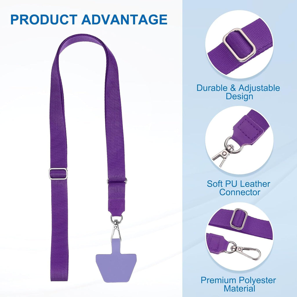 PATIKIL Smart Phone Lanyard with Wrist Strap and Patches for Most Smartphones ID Badges Keychain