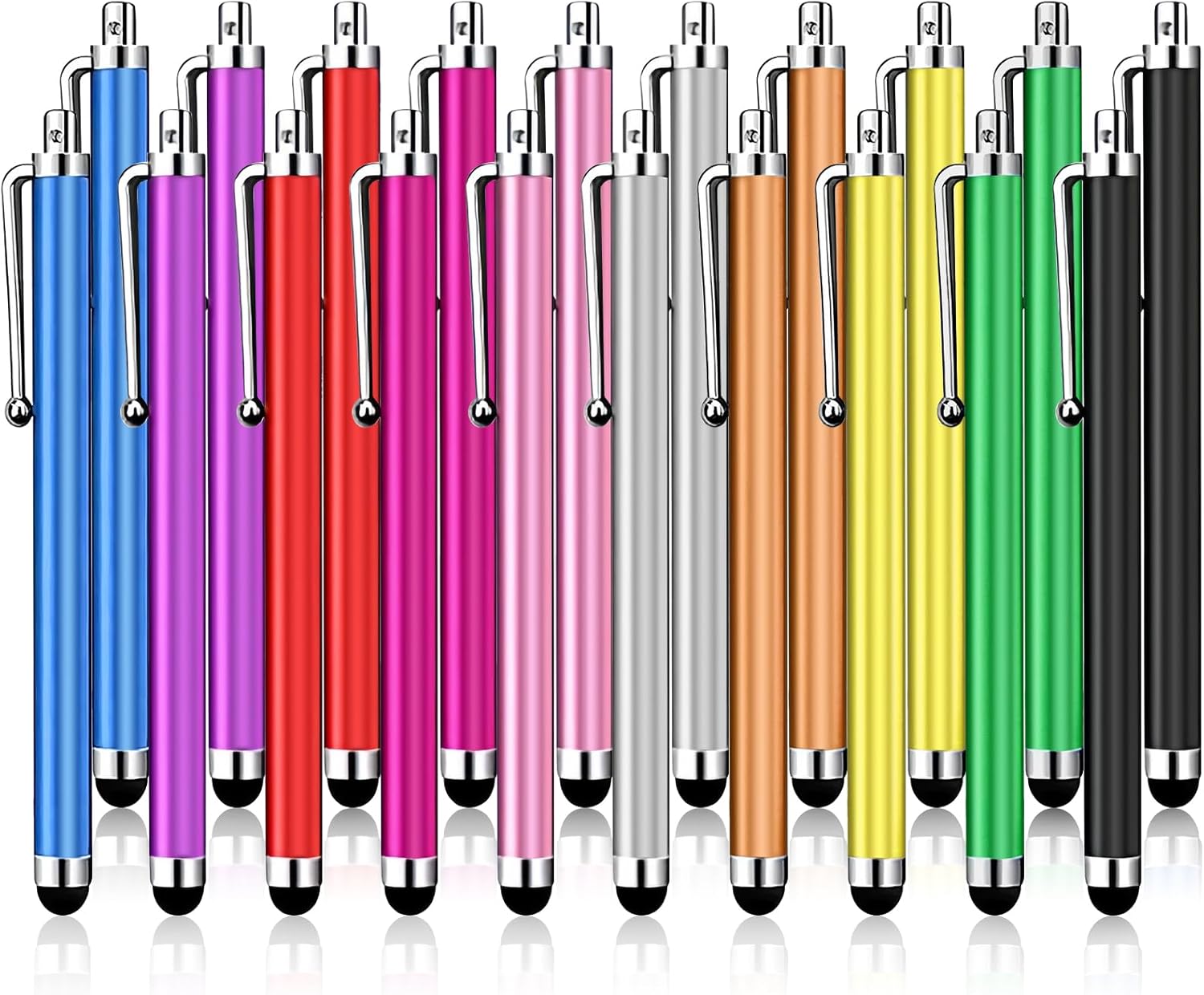 20 Pack Stylus Pen,Stylus Pen for Touchscreen High Precision and Sensitivity for Everyday Writing/Drawing,Universal Stylus Compatible with All Touch Screens,10 Colors