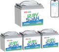 Redodo Smart Bluetooth 12V 50Ah LiFePO4 Lithium Battery for Trolling Motor, Low-Temp Protection, 10 Years Lifetime, Lightweight & Portable Perfect for RV, Solar, Boat Marine and Camping 4 Pack