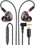 Vibes 201ML Wired Earbuds in Ear Headphones with Mic, Lightning to 3.5mm Adapter, Noise Isolating Bass Driven Earphones, Braided Cord, Carry Case, Ear Buds Tips, 3.5mm Jack (Clear Brown)