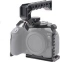 Hersmay EOS R6 II Camera Cage with Top Handle for Canon EOS R6 Mark II Mirrorless Camera Aluminum Alloy Film Movie Making Camera Video Cage with Shoe Mount