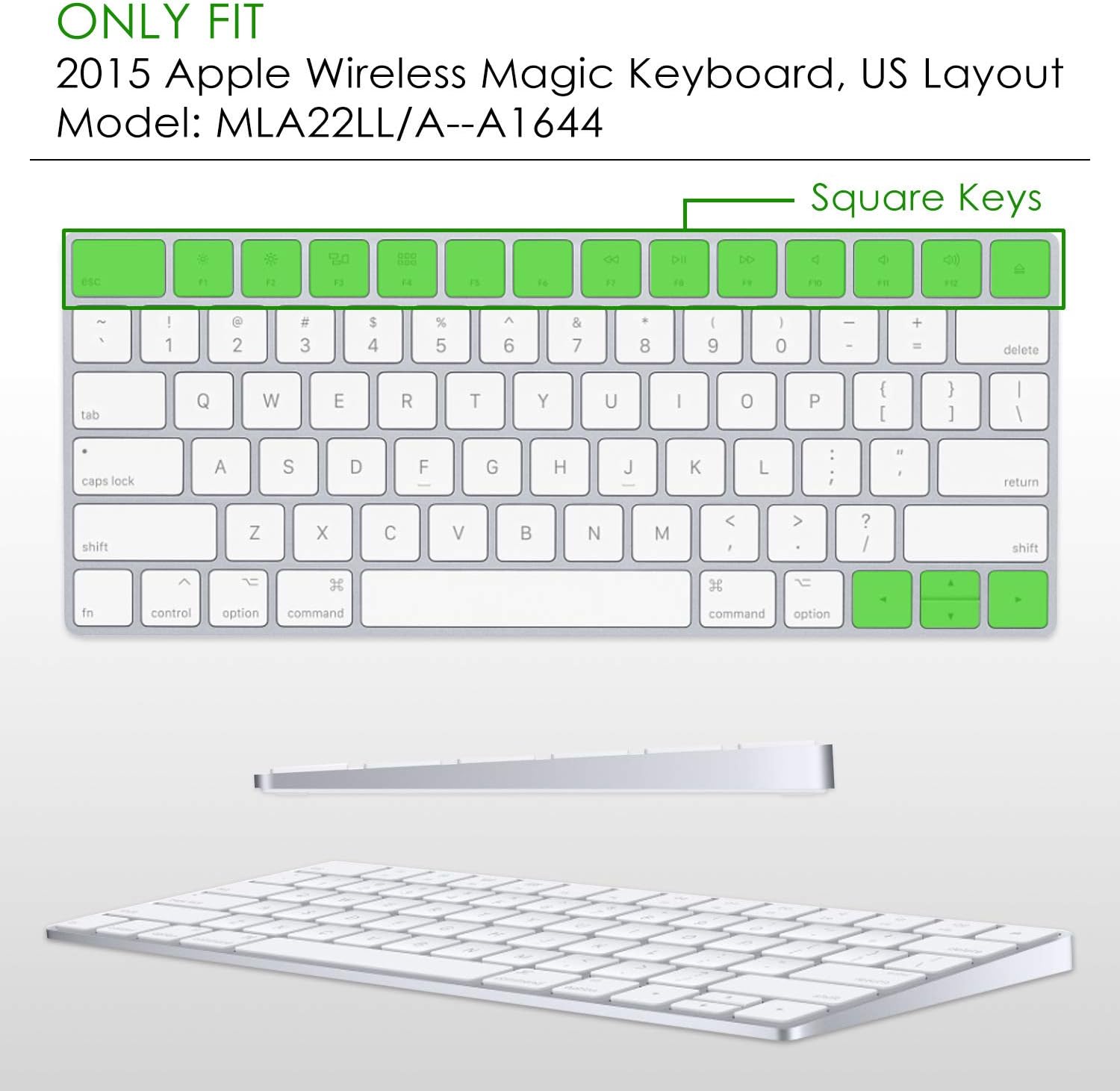Allinside Ombre Pink Cover for Apple Magic Keyboard (MLA22LL/A) with US Layout