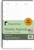 Eleven Discs Discbound Paper, Junior Size Undated Weekly Agenda Sheets by ElevenDiscs