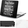 iCasso for MacBook Air 13 inch Case 2025 2024-2022 Release M4 A3240 M3 A3113 A2681 M2 with Liquid Retina Display, Hard Plastic Shell for Mac Air 13.6, Keyboard Cover&Screen Protector, Stay Positive