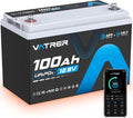 12V 100AH Bluetooth LiFePO4 Lithium Battery with Self-Heating, Built-in 100A BMS, Supports Low Temp Charging(-4°F), 5000+ Cycles, Perfect for RV/Camper, Solar, and Off-Grid Applications, etc.