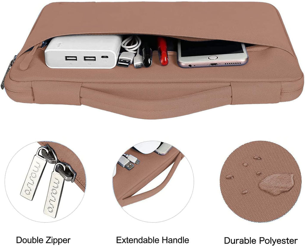 MOSISO Compatible with MacBook Air 13 inch Case 2025 2024 2023 2022 M4 A3240 M3 A3113 M2 A2681, Hard Shell&Sleeve Bag&Keyboard Skin&Webcam Cover&Screen Film for MacBook Air 13.6 inch, Caramel Brown