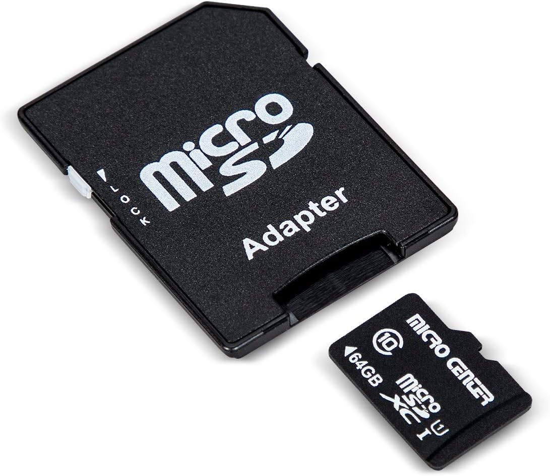 INLAND Micro Center 64GB Class 10 MicroSDXC Flash Memory Card with Adapter for Mobile Device Storage Phone, Tablet, Drone & Full HD Video Recording - 80MB/s UHS-I, C10, U1 (1 Pack)