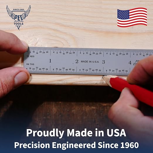 PEC Tools Made in USA Machinist Rule, Markings 1/10" - Image 7