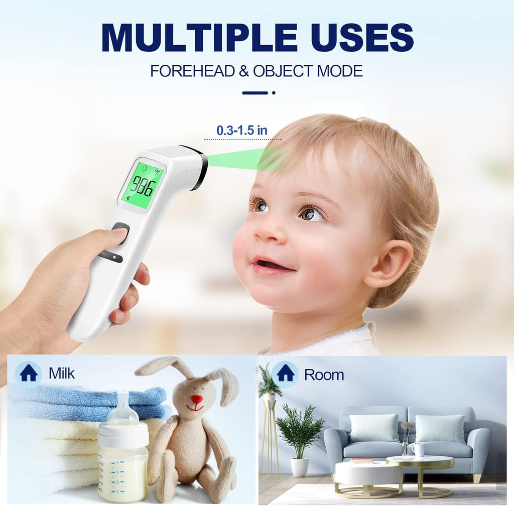 No-Touch Thermometer for Adults and Kids, Digital Accurate Baby Thermometer with Fever Alarm, 1 Second Fast Result, Easy to use, 2 in 1 Mode
