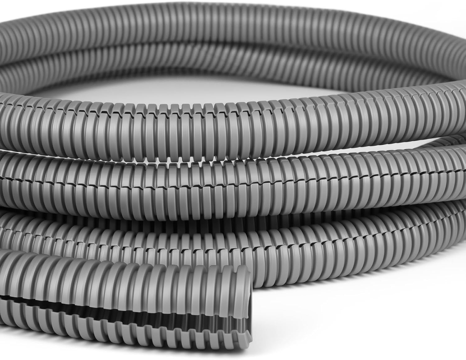 Split Wire Loom Tubing, 10,25ft Cord Protectors from Pets No Chew, Flexible Wire Covers Cord Protectors, Protective Split Cable Sleeve for Automotive Home Industrial Wires(Grey, 1.12inch-25ft)