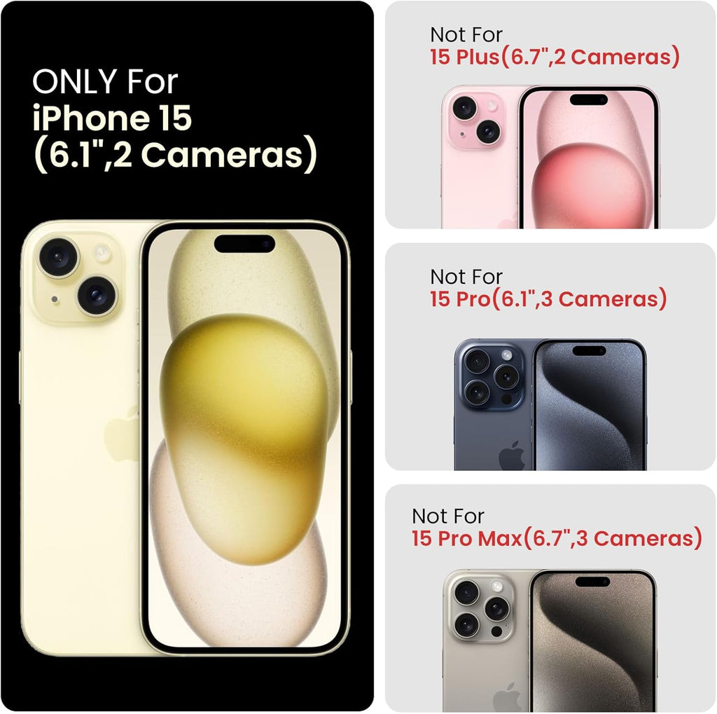FireNova Designed for iPhone 15 Case, Silicone Upgraded [Camera Protection] Phone Case with [2 Screen Protectors], Soft Anti-Scratch Microfiber Lining Inside, 6.1 inch, Teal