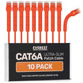 Everest Ultra Slim Cat6a Ethernet Patch Cables 0.5ft Orange by EverestMediaSolutions