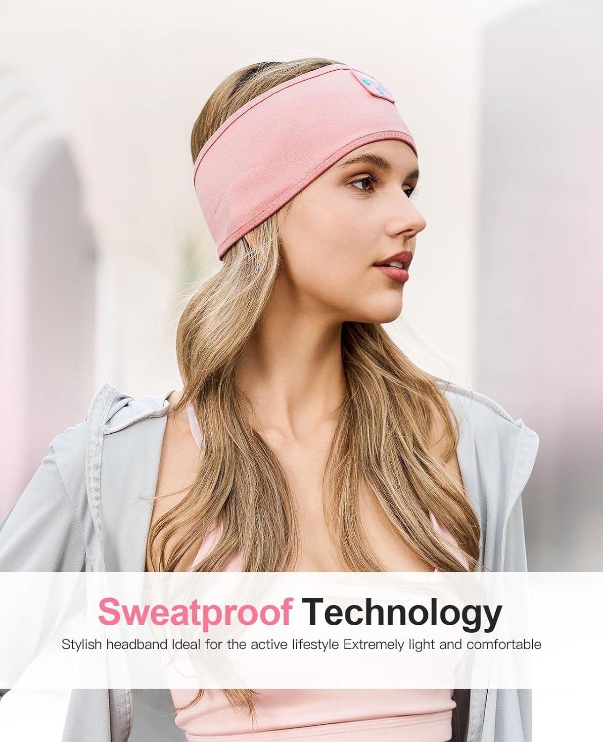 Perytong Sleep Headphones - Bluetooth Headband Wireless Sleeping Headband with Earphones Music Band Unique Gifts for Men Women