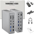 Thunderbolt 4 Dock – 21 Ports, Dual 4K or Single 8K Display, 40Gbps, 90W Charging, USB-C/A Docking Station, Compatible with Windows/Mac/Chrome - Laptop Docking Station Dual Monitor