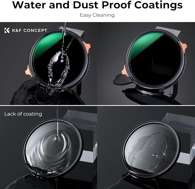 K&F CONCEPT 67mm ND4-64 ND Lens Filter Variable & CPL Polarizers Filter 2-in-1 - Image 7