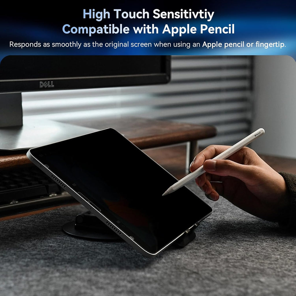 Privacy Screen Protector Compatible With iPad 10.2 inch(9th/8th/7th Gen, 2021/2020/2019), Anti Glare Blue Light Spy Filter Private, High Sensitive Bubble-Free Easy Install Black Security Screen Shield