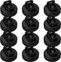 Magnet Zip Tie Mount Magnetic Zip Ties Mount 25LBS Strong Multipurpose Wire Cable Holder Mount Wire Clips Management for Home Office Marine Electrical Wiring (Black, 12 Piece)